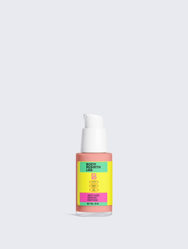 BodyRebirthLab Peptide Anti-Aging Serum 30 ml bottle photographed alone on a pale grey background