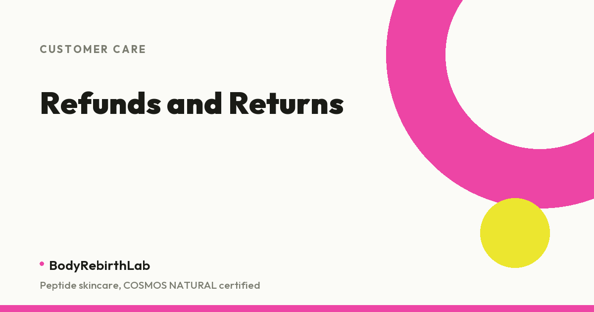 BodyRebirthLab refunds and returns policy